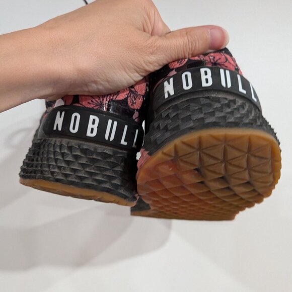 No Bull Cherry Blossom Pattern Ripstop Ahtletic Shoes Black Pink Size 9.5 - Picture 4 of 7